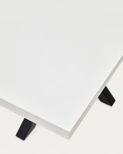 Load image into Gallery viewer, Argo table in melamine with white finish and steel legs with black finish 160 x 100 cm - image 5