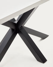 Load image into Gallery viewer, Argo table in melamine with white finish and steel legs with black finish 160 x 100 cm - image 6