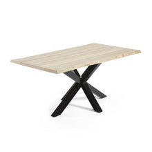 Load image into Gallery viewer, Argo table in whitewashed oak with steel legs with black finish 160 x 90 cm