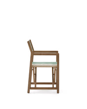 Load image into Gallery viewer, Vilara green and beige striped outdoor folding chair made of FSC 100% solid acacia wood - image 2