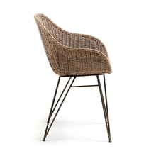 Load image into Gallery viewer, Chart chair made from rattan with black finished steel legs - image 2