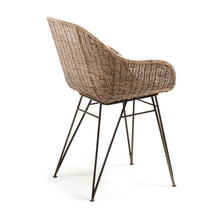 Load image into Gallery viewer, Chart chair made from rattan with black finished steel legs - image 3