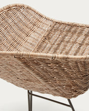 Load image into Gallery viewer, Chart chair made from rattan with black finished steel legs - image 6