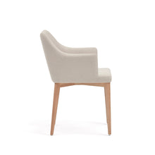 Load image into Gallery viewer, Croft chair in beige chenille with solid ash wood legs - image 2