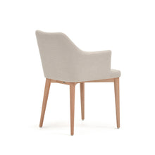 Load image into Gallery viewer, Croft chair in beige chenille with solid ash wood legs - image 3