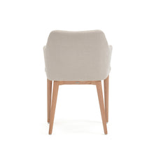 Load image into Gallery viewer, Croft chair in beige chenille with solid ash wood legs - image 5