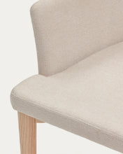 Load image into Gallery viewer, Croft chair in beige chenille with solid ash wood legs - image 9