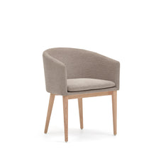 Load image into Gallery viewer, Harlan brown chenille chair with solid ash wood legs
