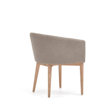 Load image into Gallery viewer, Harlan brown chenille chair with solid ash wood legs - image 3
