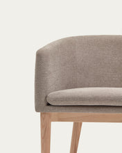 Load image into Gallery viewer, Harlan brown chenille chair with solid ash wood legs - image 7