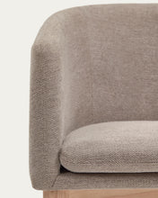 Load image into Gallery viewer, Harlan brown chenille chair with solid ash wood legs - image 9