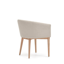 Load image into Gallery viewer, Harlan beige chenille chair with solid ash wood legs - image 3