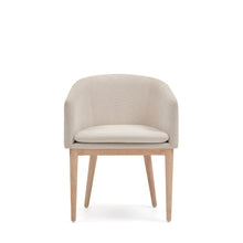 Load image into Gallery viewer, Harlan beige chenille chair with solid ash wood legs - image 4