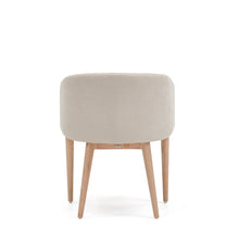 Load image into Gallery viewer, Harlan beige chenille chair with solid ash wood legs - image 5