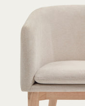 Load image into Gallery viewer, Harlan beige chenille chair with solid ash wood legs - image 7