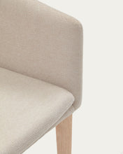 Load image into Gallery viewer, Harlan beige chenille chair with solid ash wood legs - image 8