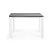 Load image into Gallery viewer, Axis extendable ceramic table with Hydra Plomo finish and white steel legs 120 (180) cm - image 2