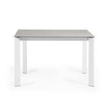 Load image into Gallery viewer, Axis extendable ceramic table with Hydra Plomo finish and white steel legs 120 (180) cm - image 5