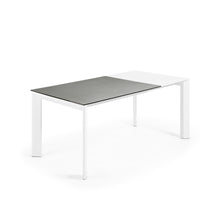 Load image into Gallery viewer, Axis extendable ceramic table with Hydra Plomo finish and white steel legs 120 (180) cm - image 6