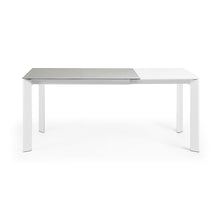 Load image into Gallery viewer, Axis extendable ceramic table with Hydra Plomo finish and white steel legs 120 (180) cm - image 7