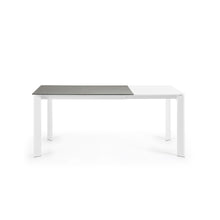 Load image into Gallery viewer, Axis extendable ceramic table with Hydra Plomo finish and white steel legs 120 (180) cm - image 8