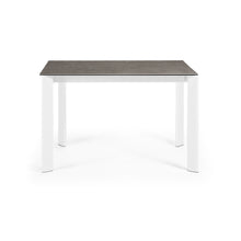 Load image into Gallery viewer, Axis extendable ceramic table in Vulcano Ceniza finish, white steel legs 120 (180) cm - image 2