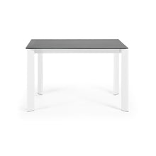 Load image into Gallery viewer, Axis porcelain extendable table in Volcano Rock finish with white steel legs 120 (180) cm - image 2