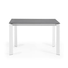 Load image into Gallery viewer, Axis porcelain extendable table in Volcano Rock finish with white steel legs 120 (180) cm - image 5