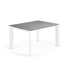 Load image into Gallery viewer, Axis porcelain extendable table in Hydra Lead finish with white steel legs 140 (200) cm - image 4