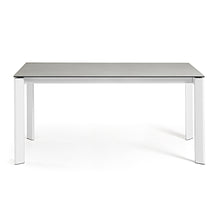 Load image into Gallery viewer, Axis porcelain extendable table in Hydra Lead finish with white steel legs 140 (200) cm - image 5