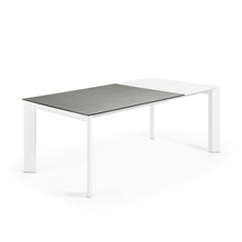 Load image into Gallery viewer, Axis porcelain extendable table in Hydra Lead finish with white steel legs 140 (200) cm - image 6
