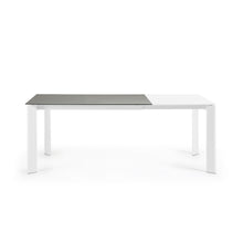 Load image into Gallery viewer, Axis porcelain extendable table in Hydra Lead finish with white steel legs 140 (200) cm - image 8