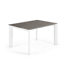 Load image into Gallery viewer, Axis porcelain extendable table in Volcano Ash finish with white steel legs 140 (200) cm - image 4