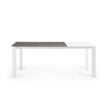 Load image into Gallery viewer, Axis porcelain extendable table in Volcano Ash finish with white steel legs 140 (200) cm - image 8