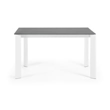 Load image into Gallery viewer, Axis porcelain extendable table in Volcano Rock finish with white steel legs 140 (200) cm - image 2