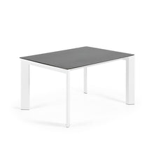 Load image into Gallery viewer, Axis porcelain extendable table in Volcano Rock finish with white steel legs 140 (200) cm - image 4
