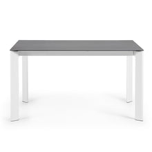 Load image into Gallery viewer, Axis porcelain extendable table in Volcano Rock finish with white steel legs 140 (200) cm - image 5