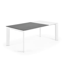 Load image into Gallery viewer, Axis porcelain extendable table in Volcano Rock finish with white steel legs 140 (200) cm - image 6