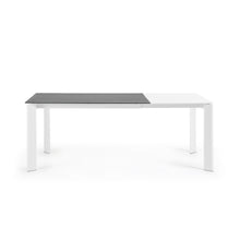 Load image into Gallery viewer, Axis porcelain extendable table in Volcano Rock finish with white steel legs 140 (200) cm - image 8