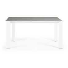 Load image into Gallery viewer, Axis porcelain extendable table in Hydra Lead finish with white legs 160 (220) cm - image 2