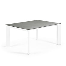 Load image into Gallery viewer, Axis porcelain extendable table in Hydra Lead finish with white legs 160 (220) cm - image 4