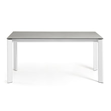 Load image into Gallery viewer, Axis porcelain extendable table in Hydra Lead finish with white legs 160 (220) cm - image 5
