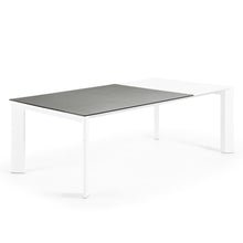 Load image into Gallery viewer, Axis porcelain extendable table in Hydra Lead finish with white legs 160 (220) cm - image 6