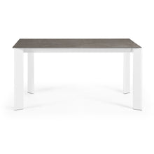 Load image into Gallery viewer, Axis extendable ceramic table in Vulcano Ceniza finish, white steel legs 160 (220) cm - image 2