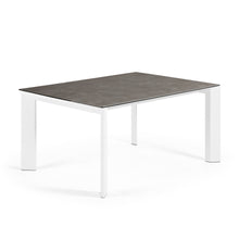 Load image into Gallery viewer, Axis extendable ceramic table in Vulcano Ceniza finish, white steel legs 160 (220) cm - image 4