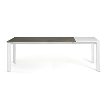 Load image into Gallery viewer, Axis extendable ceramic table in Vulcano Ceniza finish, white steel legs 160 (220) cm - image 7