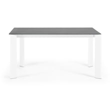 Load image into Gallery viewer, Axis porcelain extendable table in Volcano Rock finish with white legs 160 (220) cm - image 2