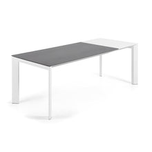 Load image into Gallery viewer, Axis porcelain extendable table in Volcano Rock finish with white legs 160 (220) cm - image 3