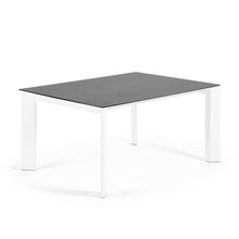 Load image into Gallery viewer, Axis porcelain extendable table in Volcano Rock finish with white legs 160 (220) cm - image 4