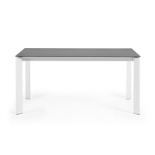 Load image into Gallery viewer, Axis porcelain extendable table in Volcano Rock finish with white legs 160 (220) cm - image 5